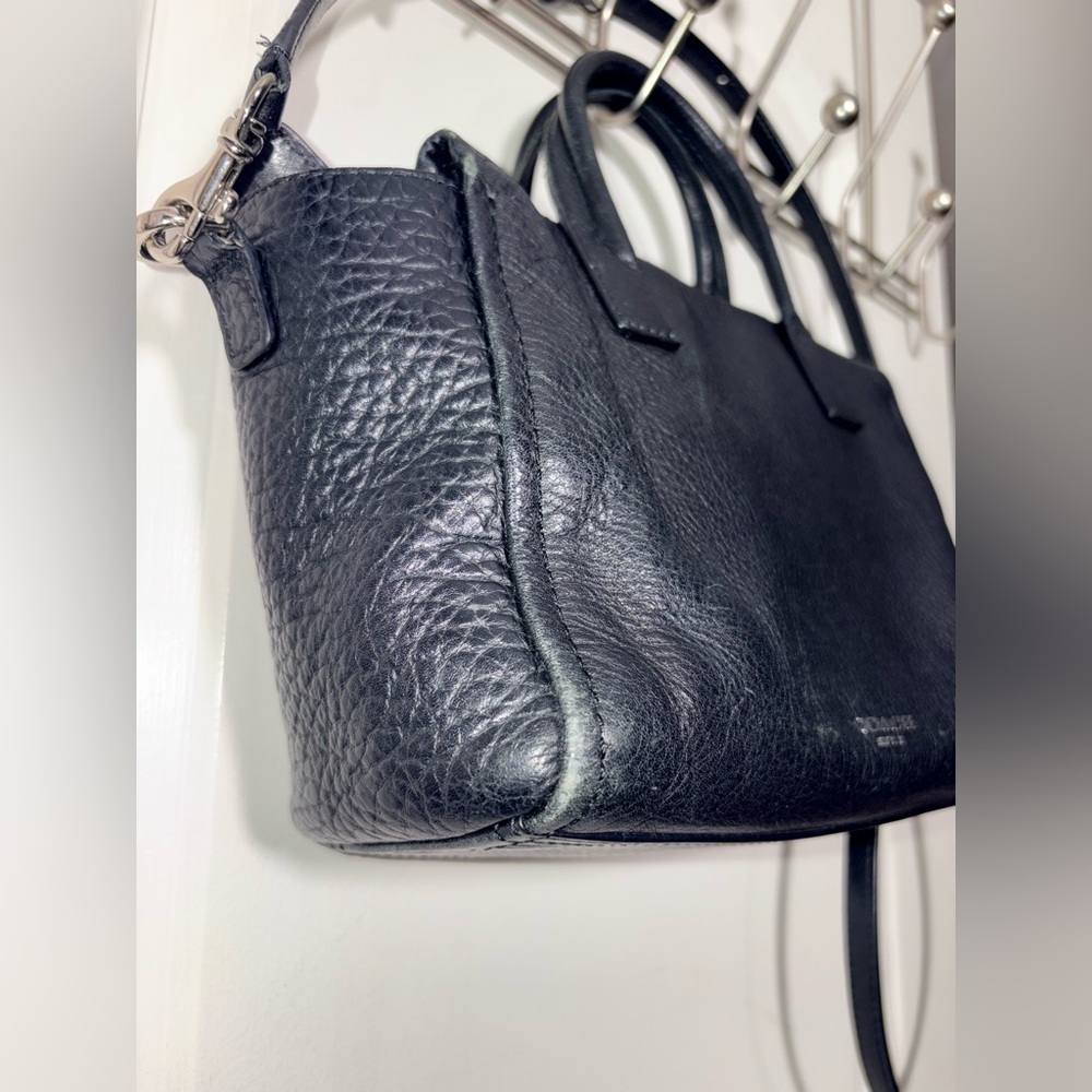Coach Mini Riley Satchel Black Pebbled Leather Crossbody Bag 27923 - Picture 6 of 16